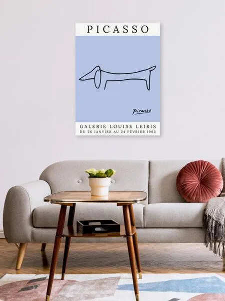 Photocircle Photocircle Poster / Leinwandbild - Picasso Hund – violett – Produktbild 2 von 4