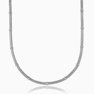 ELEKTROPULLI ELEKTROPULLI Kette mit feiner Struktur in ca. 47 x 3mm, Silber, – Produktbild 1 von 1