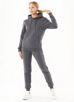 ORGANICATION ORGANICATION Damen vegan Soft-Touch-Hoodie Asphalt – Produktbild 1 von 1
