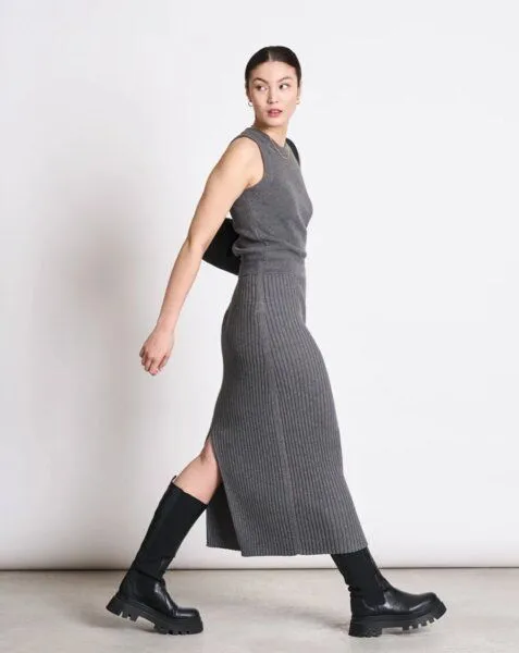 JAN N JUNE JAN N JUNE Rock EBBA GOTS, Dark grey, – Produktbild 1 von 4