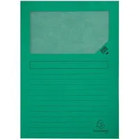 Exacompta 4 x 100 Exacompta Fenstermappen "Forever", 130 g/m², DIN A4, intensivgrün – Produktbild 1 von 1