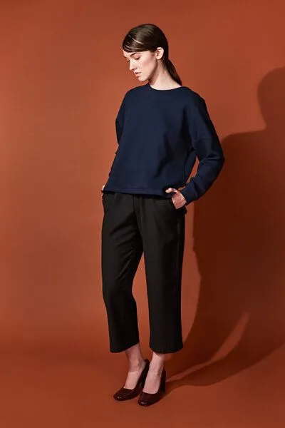 Elsien Gringhuis Elsien Gringhuis Wollculotte - Cropped Trousers, Blau, – Produktbild 1 von 1