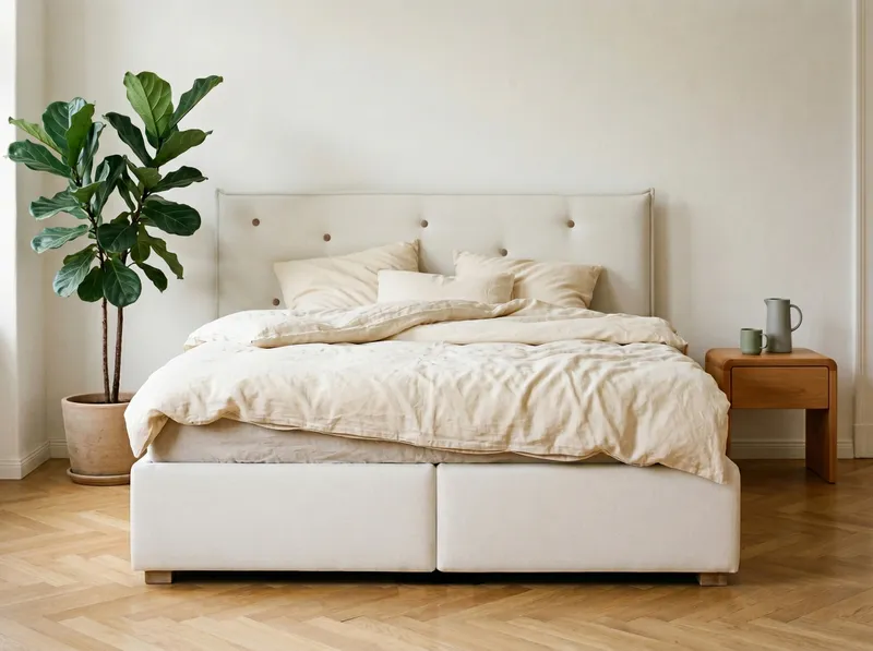 allnatura allnatura Boxspringbett "Bellagio" | 140x200 cm, Beige, – Produktbild 2 von 2