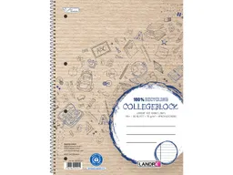 Herlitz herlitz Recycling-Collegeblock mit Rand links, DIN A4, liniert, 80 Blatt – Produktbild 1 von 1