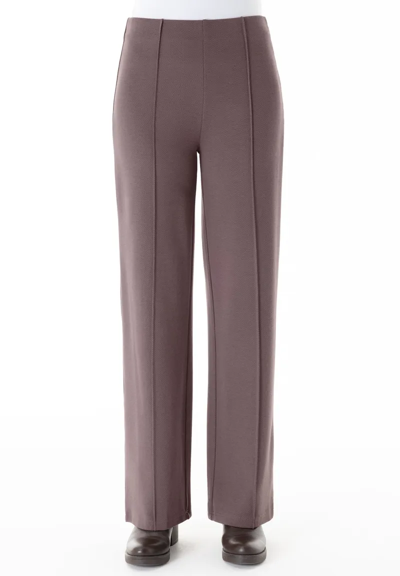 ORGANICATION ORGANICATION Damen vegan Hose Mit Hoher Taille Farbe Kakao Puder, Braun, – Produktbild 1 von 1