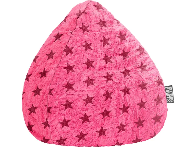 Sitzsack "fluffy stars XL", 70 x 110 cm, pink – Produktbild 1 von 1