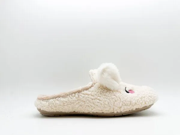 thies Veganer "thies ® Organic Rabbit Slipper" aus kuscheliger Biobaumwolle, Off white (weiß), – Produktbild 2 von 4