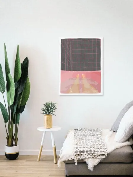 Photocircle Photocircle Wandbild / Poster / Leinwand - Pink Bathroom – Produktbild 4 von 4