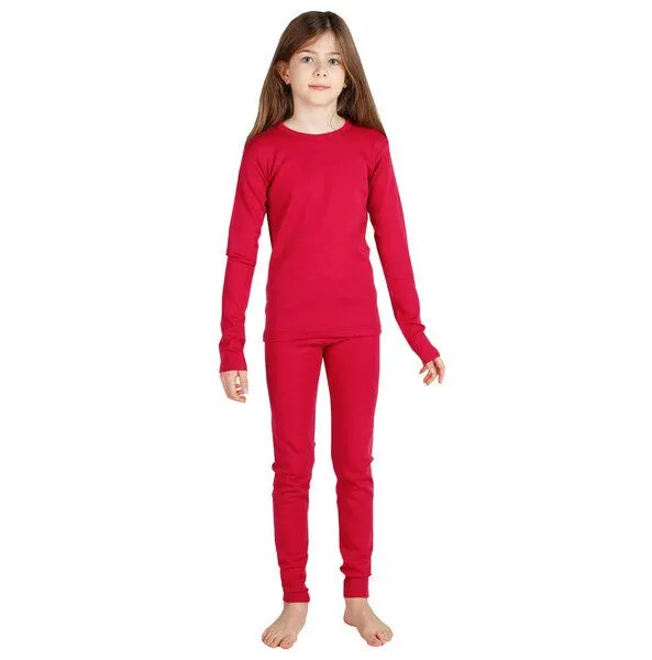 Woolona Woolona Baselayer Set - 100% Merinowolle (Mädchen), Pink, – Produktbild 1 von 2