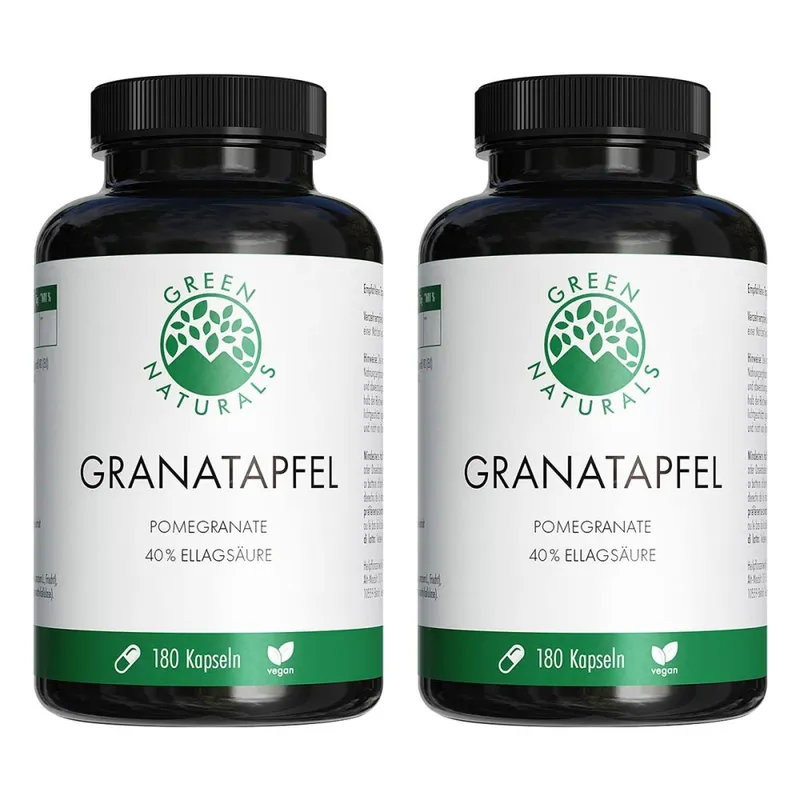 Green Naturals Green Naturals Granatapfel + 40% Ellagsäure Kapseln – Produktbild 2 von 2