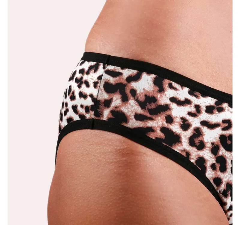Taynie Taynie Periodenslip Leo ultra - ersetzt 6 Tampons - Low Waist, Nacht - Periodenunterwäsche (1-St) Auslaufsicherer Schutz bis zum Bund, ideal bei starker Periode & Nacht, Braun, – Produktbild 3 von 5