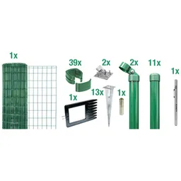 Alberts ALBERTS Set Fix-Clip Pro, grün kstbe.RAL 6005, zEinschl.Graphitstift, Länge 25 m, Höhe 810 mm – Produktbild 1 von 1