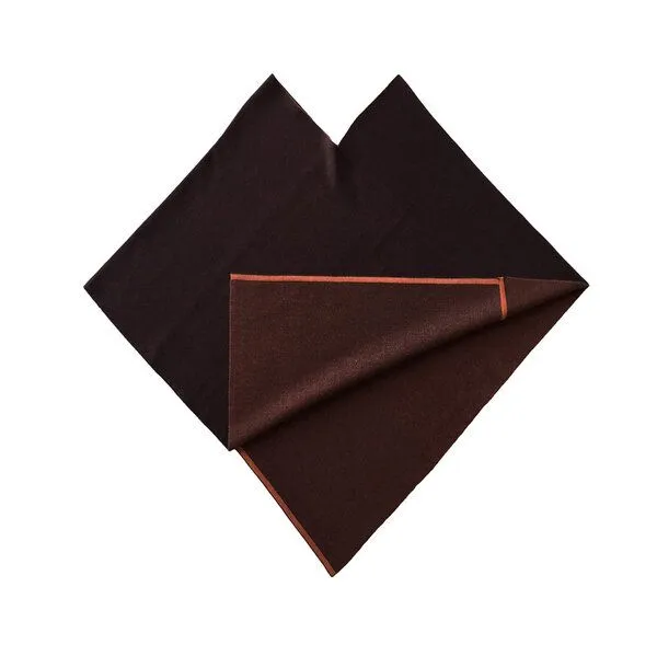 austriandesign.at austriandesign.at DreieckPoncho reversibel dünn aus extrafeiner Merinowolle, Rotbraun/orange, – Produktbild 3 von 3