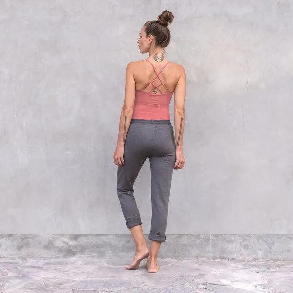 Jaya Jaya MANU - Damen - Top für Yoga aus Biobaumwolle, Decorose/rosa, – Produktbild 4 von 4