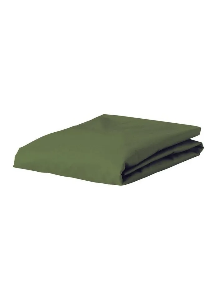Essenza Spannbettlaken The Perfect Organic Jersey, 95% Bio-Baumwolle (GOTS), 5% Elasthan, Gummizug: rundum, (1 Stück), aus GOTS-zertifizierter Baumwolle Jersey-Stretch, Grün, – Produktbild 1 von 4