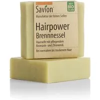 Savion feine Seifen Manufaktur Bio Haarseife Hairpower Brennnessel 85 g Für normales bis trockenes Haar – Produktbild 1 von 1