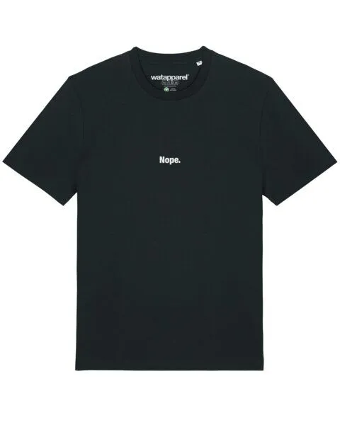 watapparel watapparel T-Shirt Unisex Nope, Black, – Produktbild 1 von 3