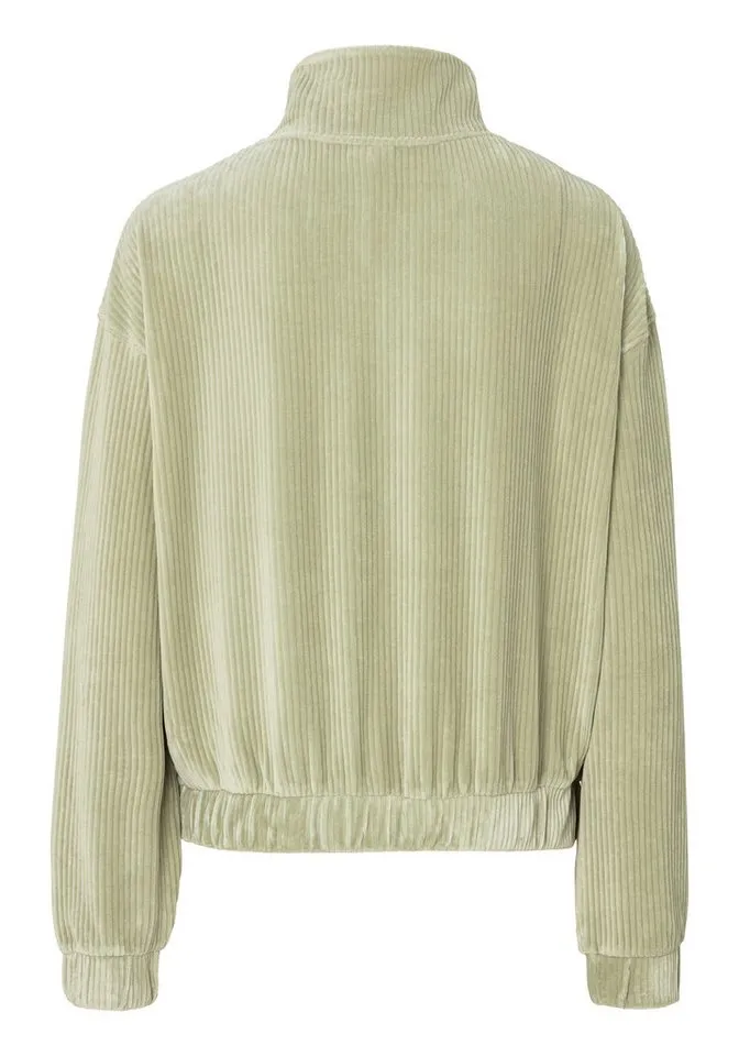 ragwear ragwear Sweatshirt IZZAR CORD Stehkragen mit Reißverschluss im Troyer-Stil, Grün, – Produktbild 3 von 3