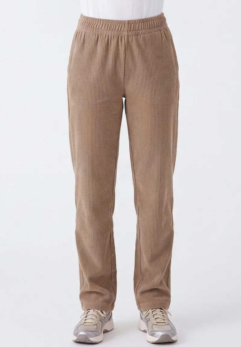 ORGANICATION ORGANICATION Damen vegan Jogginghose Aus Cord Kiesbraun, Braun, – Produktbild 1 von 1