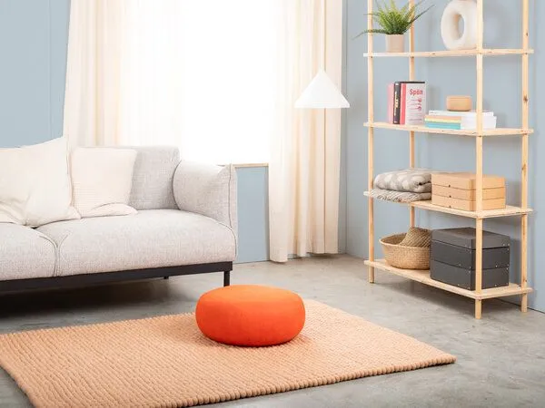 myfelt myfelt Filz Pouf, 100% Schurwolle, Rotorange (mats), – Produktbild 1 von 4