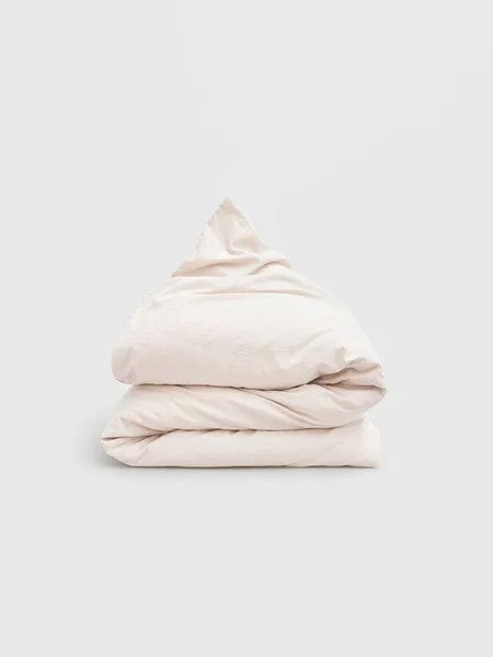 erlich textil erlich textil Cotton Linen Select Bettdeckenbezug aus Bio-Baumwolle, Leinen Mix, made in Europe, Perlmutt, – Produktbild 2 von 6