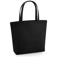 BagBase BagBase Filz Shopper Einkaufstasche Tasche Umhängetasche Filz aus recyceltem Polyester, Schwarz, – Produktbild 1 von 1