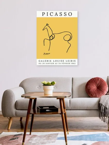 Photocircle Photocircle Poster / Leinwandbild - Picasso Pferd – gelb – Produktbild 2 von 4
