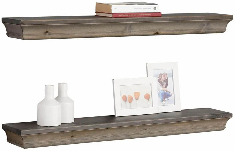 OTTO home Wandregal Vinales, Regal, Wandboard, im 2er Set, aus massiver Kiefer, FSC®, Weiß, – Produktbild 2 von 5