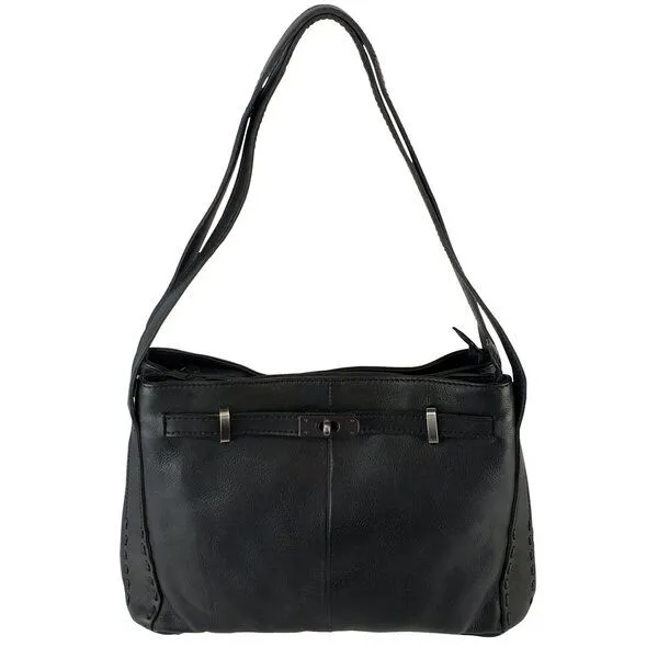 manbefair manbefair Handtasche Audrey Leder, Schwarz, – Produktbild 3 von 4
