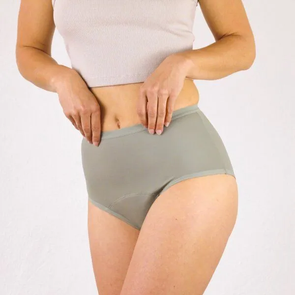 MYLILY MYLILY High Waist Salbei - Periodenunterwäsche aus Baumwolle – Produktbild 3 von 4