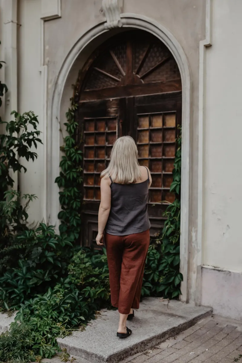 AmourLinen AmourLinen Damen vegan Hose Tokyo Terracotta, Braun, – Produktbild 1 von 2