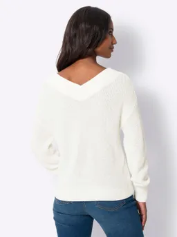 heine V-Ausschnitt-Pullover ecru – Produktbild 1 von 1