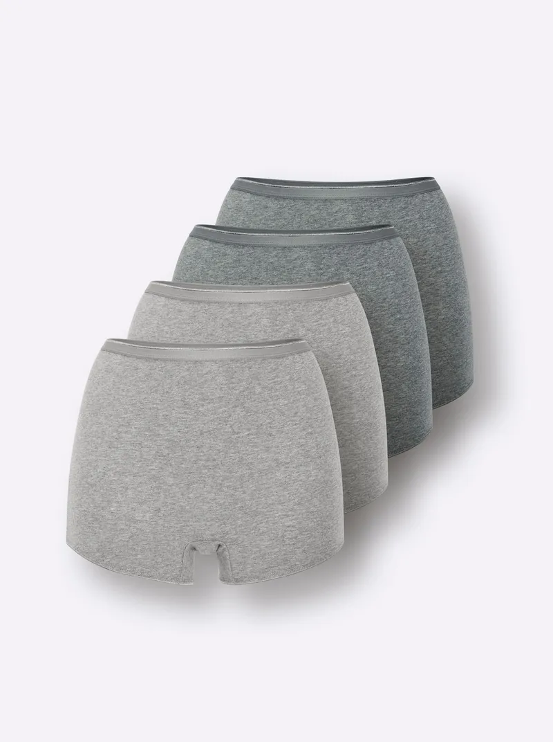 wäschepur Panty 2x grau-meliert + 2x anthrazit-meliert, 2x grau-meliert + 2x anthrazit-meliert, – Produktbild 1 von 3