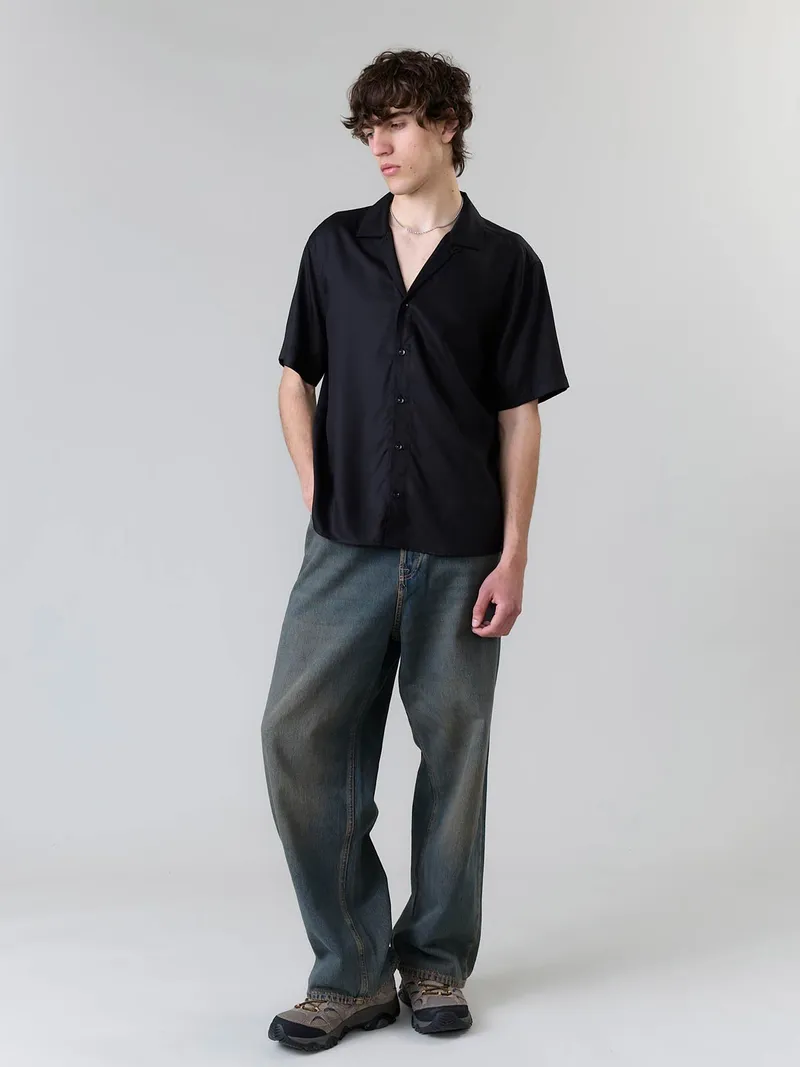 Yahmo Yahmo Herren vegan Shirt Muck Schwarz, Schwarz, – Produktbild 1 von 2