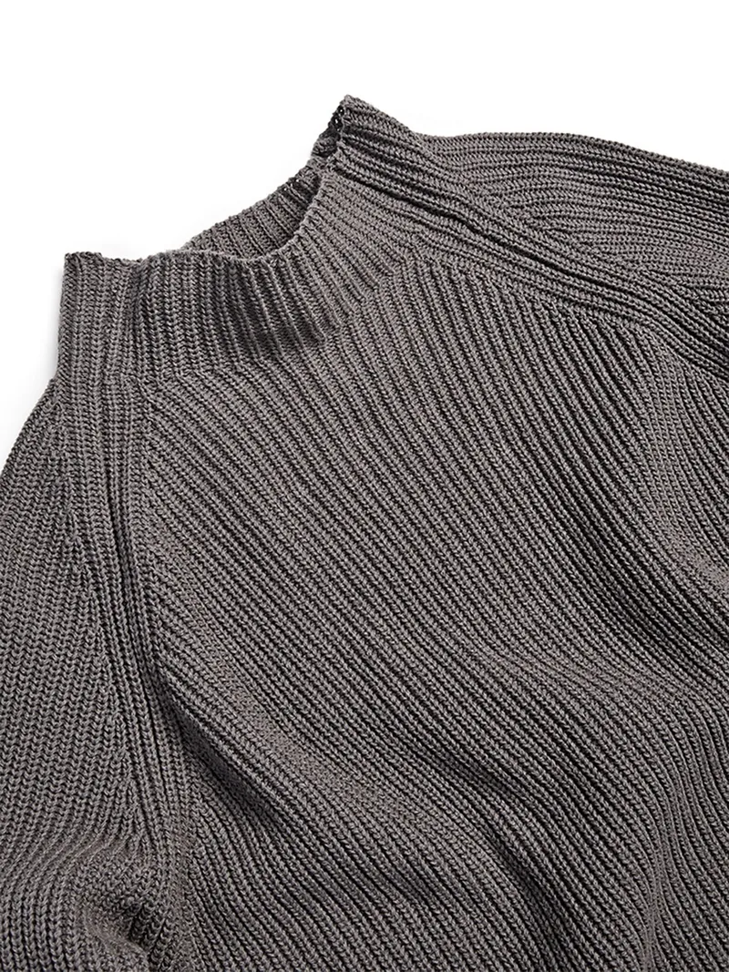 Will's Vegan Store Will's Vegan Store Herren vegan Pullover Stehkragen Dunkelgrau, Dunkelgrau, – Produktbild 2 von 2