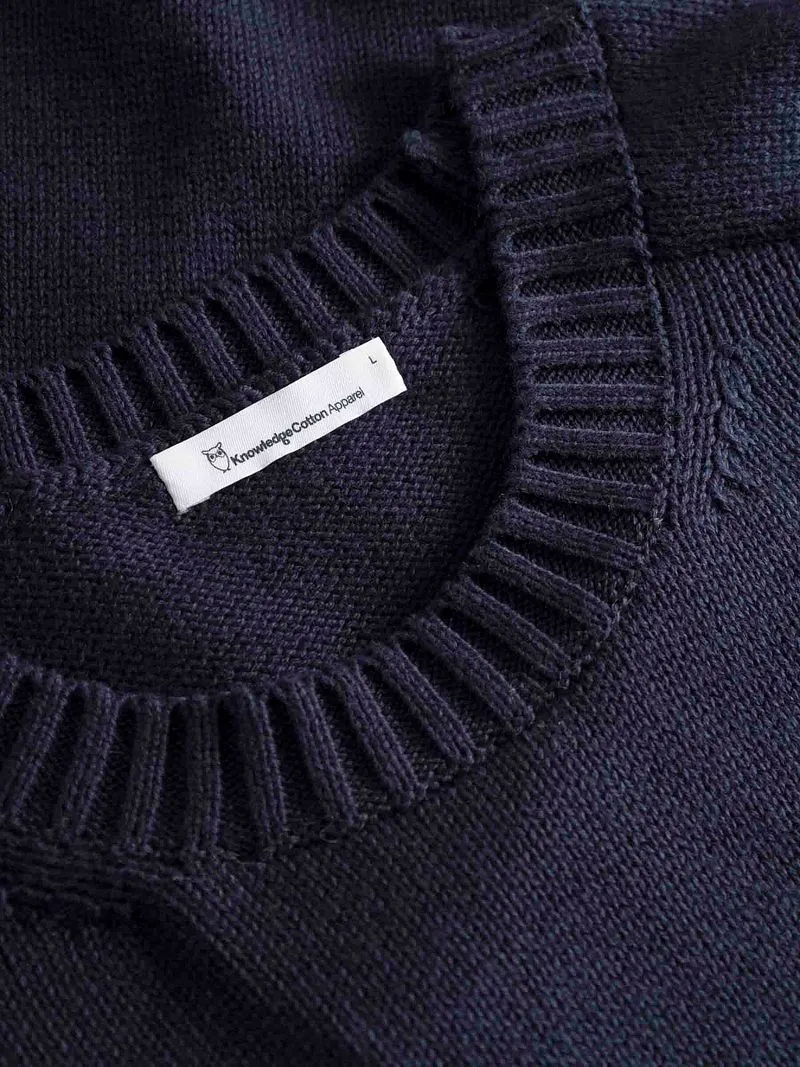 KnowledgeCotton Apparel KnowledgeCotton Apparel Pullover Navy - Größe XL, Blau, – Produktbild 3 von 4