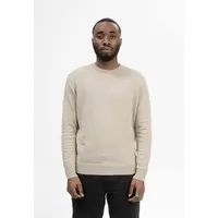 MELA MELA Feinstrick Pullover Style HIMAL aus 100% Bio-Baumwolle, Kiesel melange, – Produktbild 1 von 1