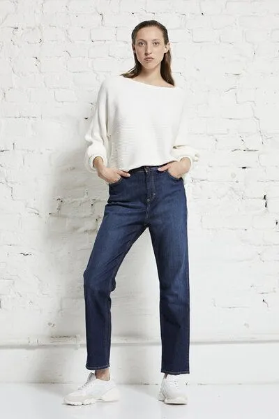 Wunderwerk Wunderwerk Damen Pullover aus Bio Baumwolle "Boatneck small crossrib", Ivory (ivory 103), – Produktbild 1 von 4