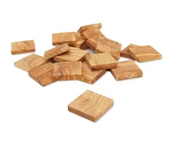 Olivenholz erleben Olivenholz erleben 10 flache Plättchen aus Olivenholz zum DIY Basteln unbehandelt – Produktbild 1 von 1