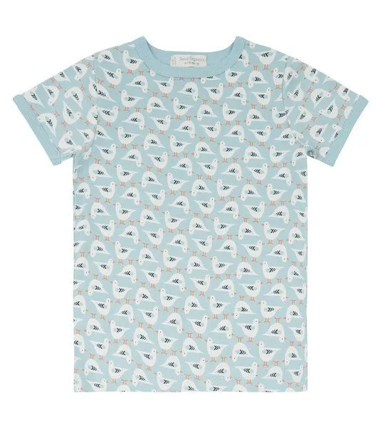Sense Organics & friends in cooperation with GARY MASH Sense Organics & friends in cooperation with GARY MASH Kurzer Kinder Schlafanzug mit Möwen, Blau, – Produktbild 3 von 4
