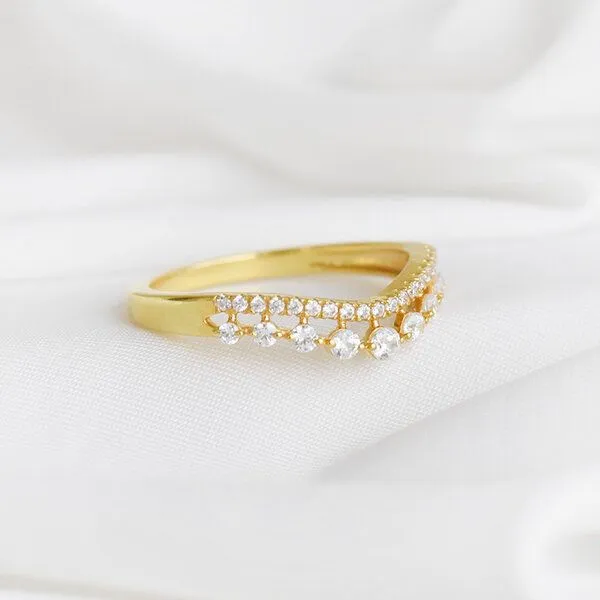 Eppi Eppi Doppelter Ring mit Lab Grown Diamanten Hebe, Rosa, – Produktbild 1 von 4