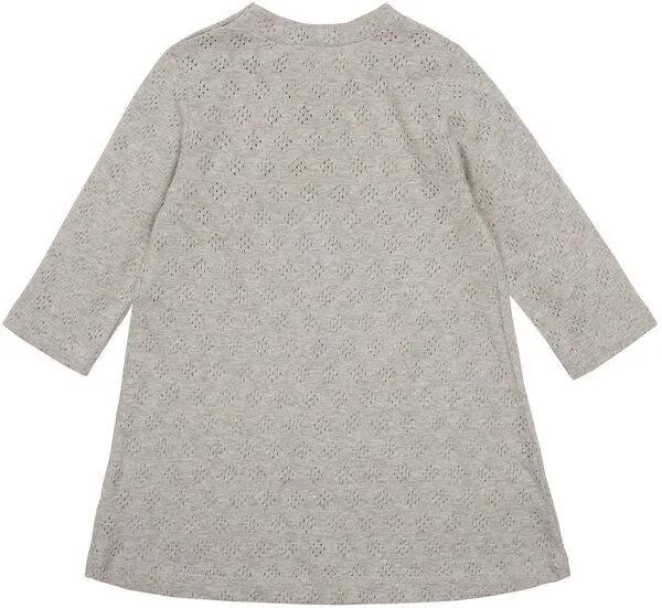 loud + proud loud + proud Baby & Kinder Kleid Jacquard Strick, GOTS-zertifiziert, Silver(grau), – Produktbild 1 von 1
