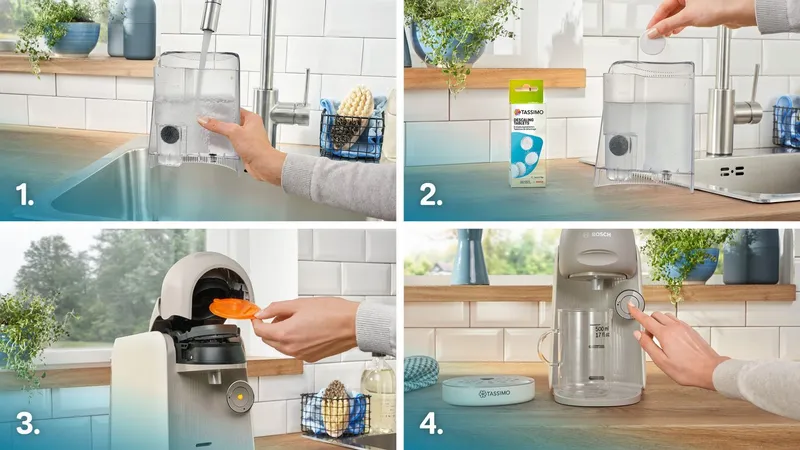 Tassimo Tassimo Kapselmaschine finesse friendly TAS167P, intensiverer Kaffee auf Kopfdruck, aus Recyclingmaterial, mehr Intensität per Knopfdruck, Beige, – Produktbild 5 von 5