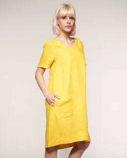 Alma & Lovis Alma & Lovis Legeres Kleid mit V-Ausschnitt aus reinem Leinen | Linen V-Neck Dress – Produktbild 1 von 1