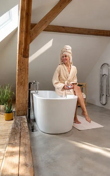 Pamukia Pamukia Badematte 50 × 80 cm aus GOTS-zertifizierter Bio-Baumwolle – Essence, Beige, – Produktbild 5 von 5