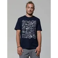 watapparel watapparel T-Shirt Unisex Fahrräder, French navy, – Produktbild 1 von 1