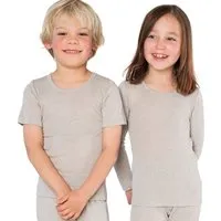 Living Crafts Living Crafts Kinder Kurzarm-Shirt, Grey/natural striped, – Produktbild 1 von 1