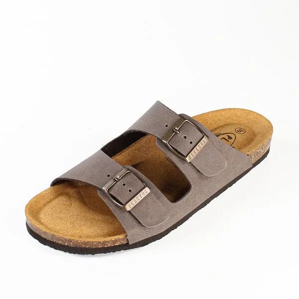 Plakton Plakton Vegane Männer Sandale BETA mit Korksohle und einstellbaren Schnallen, Marron (grau), – Produktbild 1 von 4