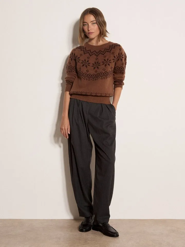 Apricot Apricot Strickpullover Weicher Pullover mit Norwegermuster, Braun, – Produktbild 1 von 4