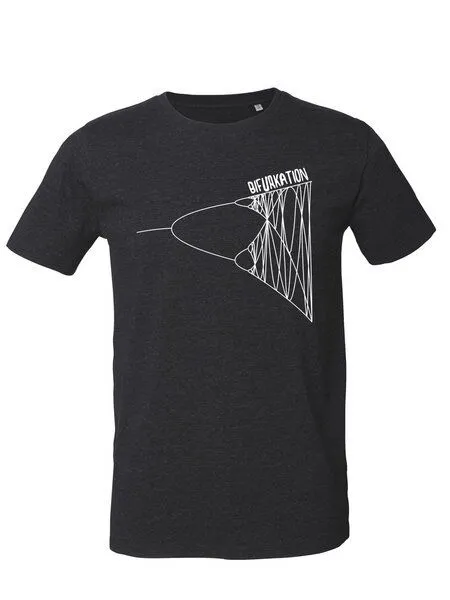 UNIPOLAR UNIPOLAR Mathematik T-Shirt | Bifurkation, Heather black denim, – Produktbild 2 von 5